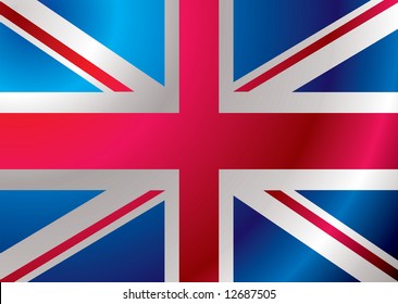 British flag blowing in the wind ideal background