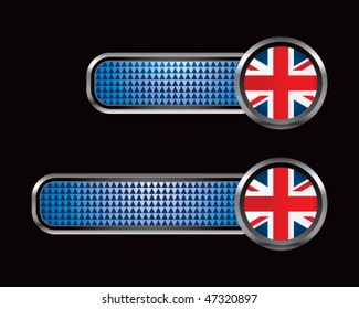 Pestañas azules de la bandera británica