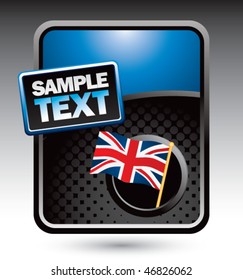 Anuncio con estilo azul de la bandera británica