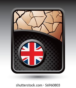 Fondo crackeado de bronce de la bandera británica