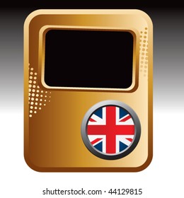 Plantilla de media tonalidad de bronce de la bandera británica