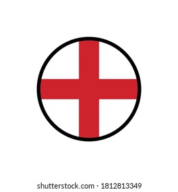 British flag in circles On a white background