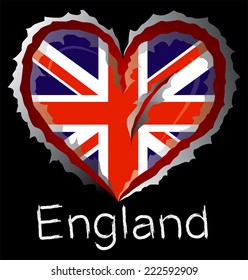 British flag with in claw scratches