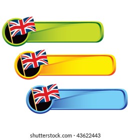 Pestañas de color de la bandera británica