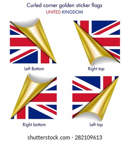 British flag curled golden corner edition