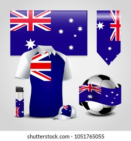 British flag design shirt , lighter , football and cap vector