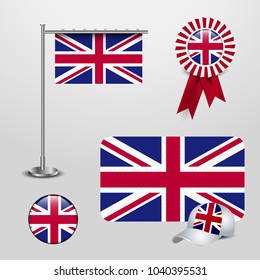 British Flag Design Vector Set Stock Vector (Royalty Free) 1040395531 ...