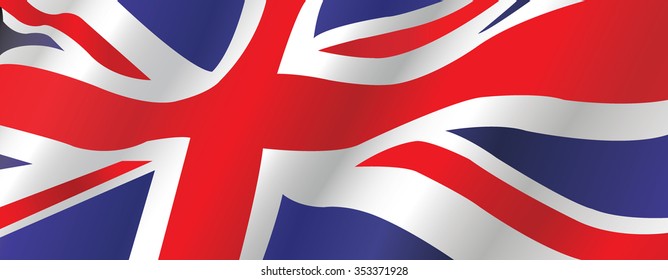 British flag flowing in the wind