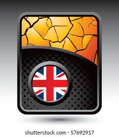 British flag gold cracked backdrop