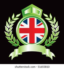 British flag green royal display