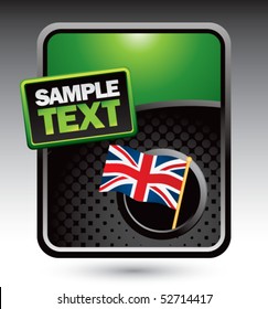 Modelo estilizado verde da bandeira britânica