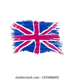 british flag in grunge style