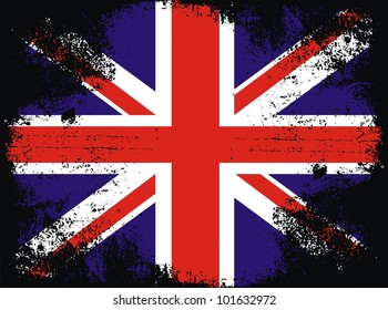 British flag grunge vector