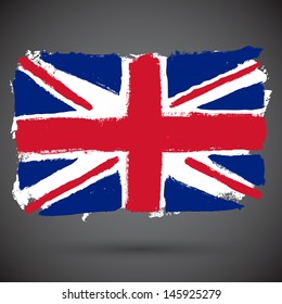 British flag grunge vector