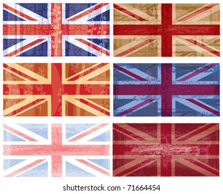 British flag grunge vector