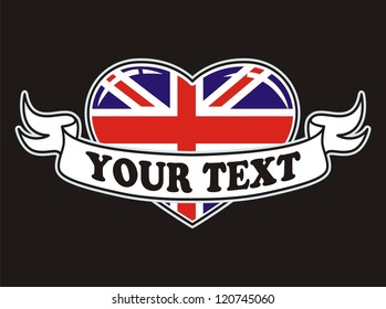 british flag grunge white vector