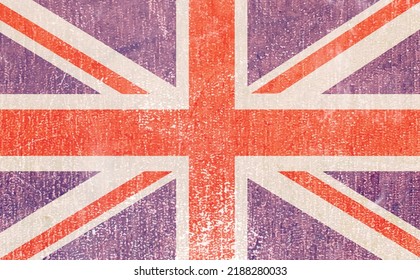 British flag in grungy style.