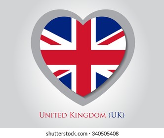 British flag icon.UK flag vector illustration.