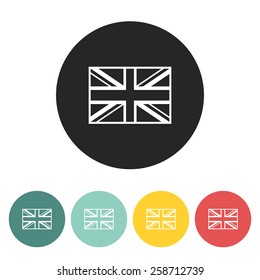 british flag icon.vector illustration.