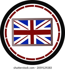 British Flag Logo. British Flag Icon. Coat Of Arms Of The British Flag.