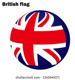 British flag made of spheres, 3D, vector data