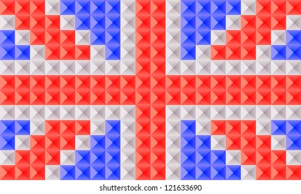 British Flag in pixel style