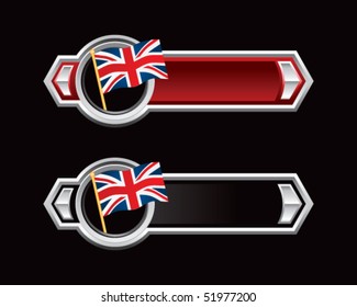 Bandera británica flechas rojas y negras