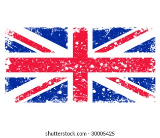 British flag in retro style