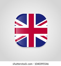 British flag with rounded corners vector design