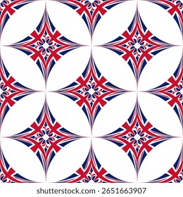 british flag seamless pattern. geometric background for decoration. vector illustration