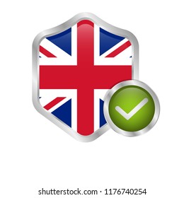 British Flag and security icon