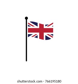 British Flag. Stick. Vector.