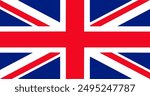  British  flag. UK flag. Standard color. 