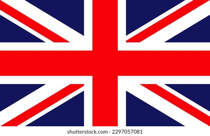 British flag, Union Flag or Union Jack, vector svg