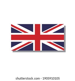British flag. Flag of the United Kingdom of Great Britain and Northern Ireland. Vector. Accurate size, element ratio and color.UK.digital illustration,computer illustration,vector illustration