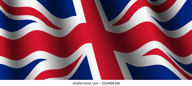 Britische Flagge, Britische Flagge, Vektor, Nahaufnahme