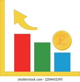 British Flag vector hand drawn,Pound sterling vector hand drawn