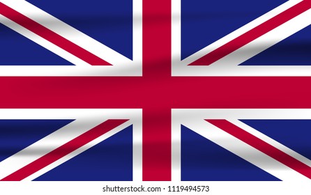 British  flag vector icon. 