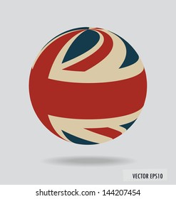 British Flag. Vector illustration.