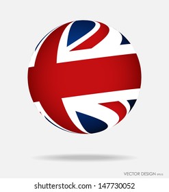 British Flag. Vector illustration.