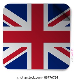 british flag vector on white background