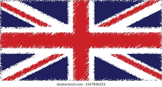 British flag in vector. Union Jack design