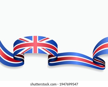 Britische Flagge, abstrakter Hintergrund. Vektorgrafik.