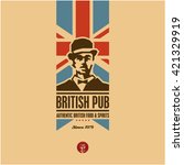 british food, british pub label, beer, gentleman