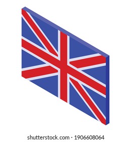 British foreign language icon. Isometric of British foreign language vector icon for web design isolated on white background