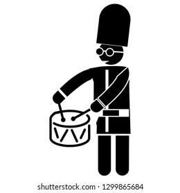 british guardsman with bearskin hat icon