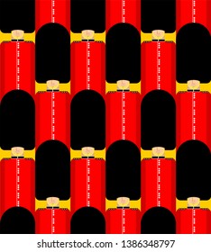 British guardsman pattern seamless. London guard ornament 