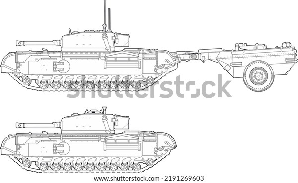 British heavy tank of the Second World War Churchill\
Mk VII