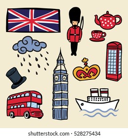 British icons elements