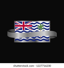 British Indian Ocean Territory flag Ribbon banner design